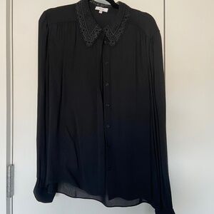 Reiss lace collar blouse